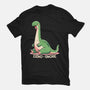 Dino-snore-Womens-Fitted-Tee-fanfreak1