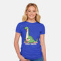 Dino-snore-Womens-Fitted-Tee-fanfreak1