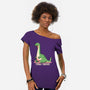 Dino-snore-Womens-Off Shoulder-Tee-fanfreak1