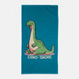 Dino-snore-None-Beach-Towel-fanfreak1