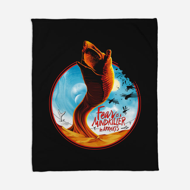 Mindkiller In Arrakis-None-Fleece-Blanket-CappO