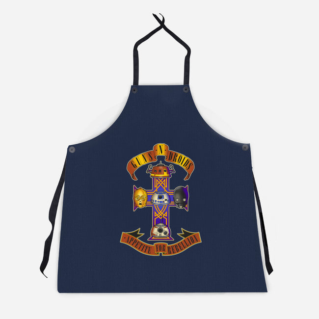 Guns N Droids-Unisex-Kitchen-Apron-retrodivision