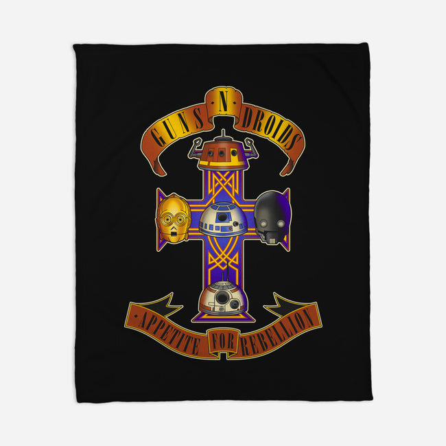 Guns N Droids-None-Fleece-Blanket-retrodivision