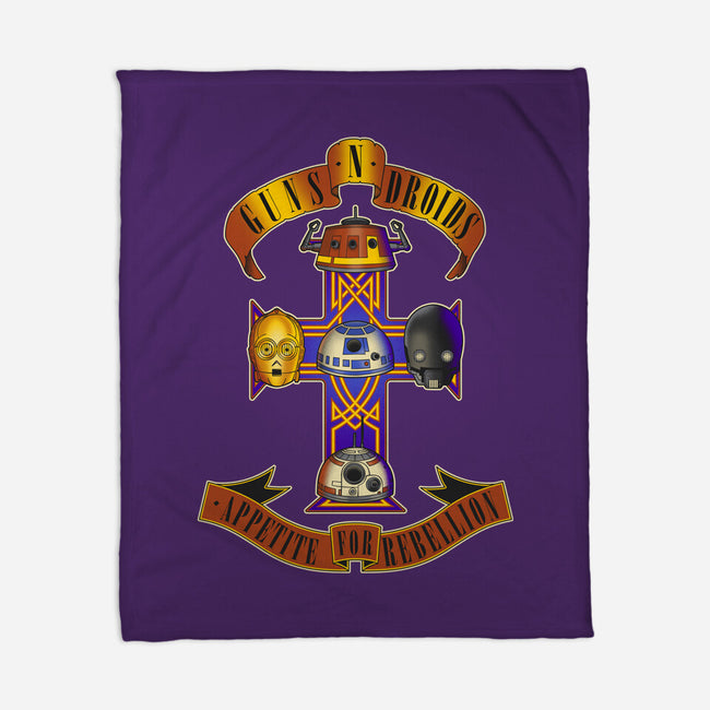 Guns N Droids-None-Fleece-Blanket-retrodivision