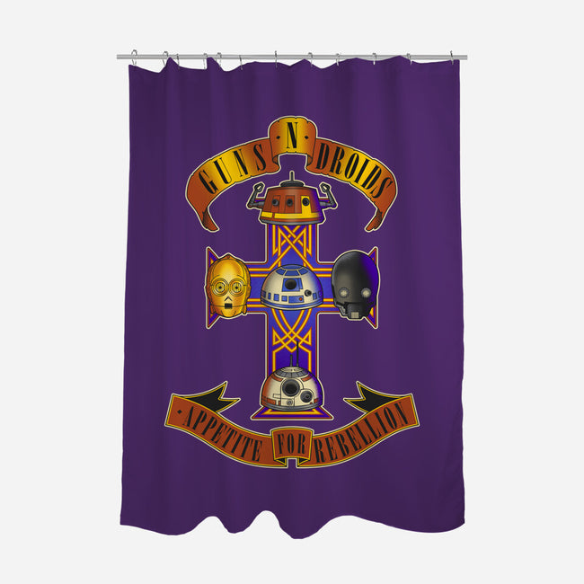 Guns N Droids-None-Polyester-Shower Curtain-retrodivision