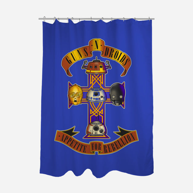 Guns N Droids-None-Polyester-Shower Curtain-retrodivision