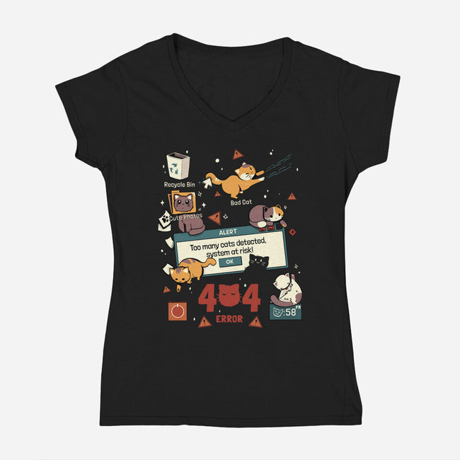 Too Many Cats Alert-Womens-V-Neck-Tee-Heyra Vieira