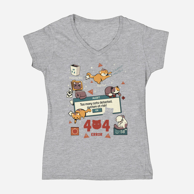 Too Many Cats Alert-Womens-V-Neck-Tee-Heyra Vieira