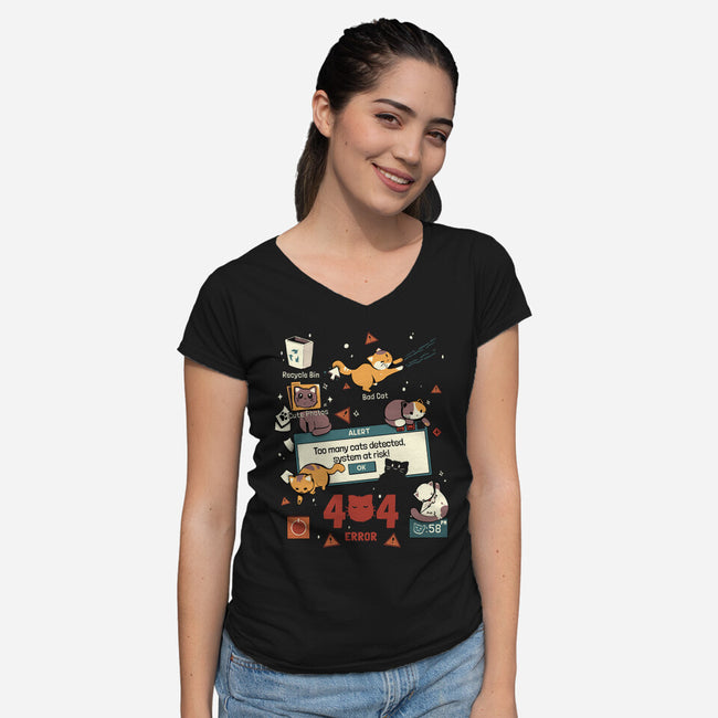 Too Many Cats Alert-Womens-V-Neck-Tee-Heyra Vieira