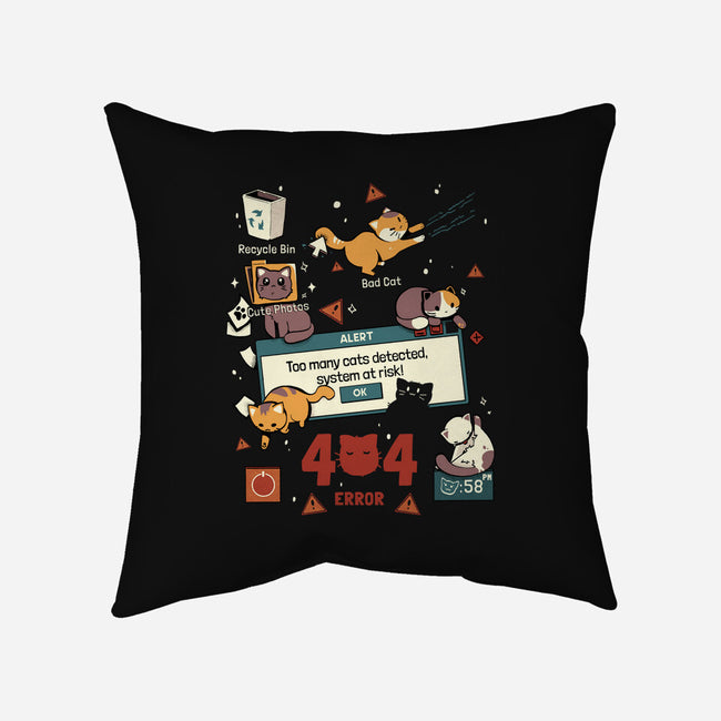 Too Many Cats Alert-None-Removable Cover-Throw Pillow-Heyra Vieira