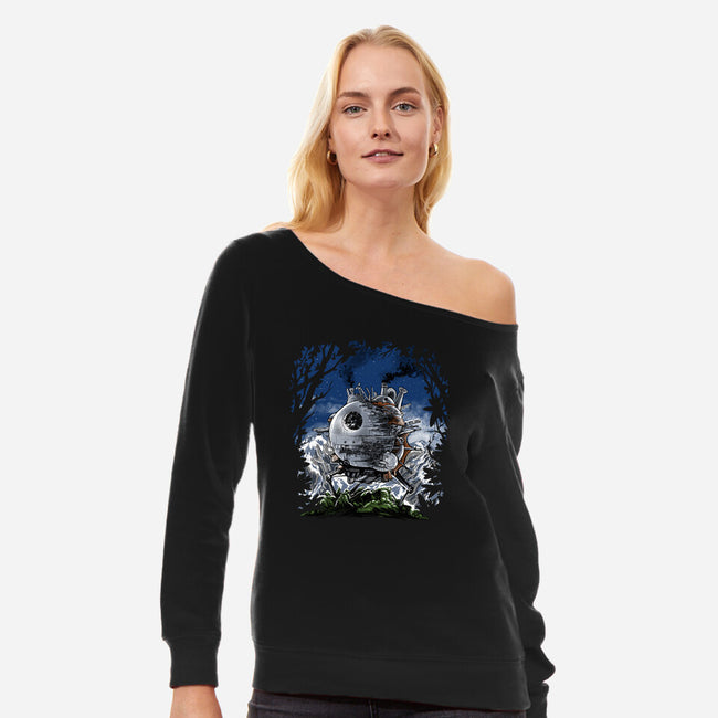 The Moving Star-Womens-Off Shoulder-Sweatshirt-zascanauta