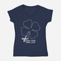 Make Your Own Luck-Womens-V-Neck-Tee-rocketman_art