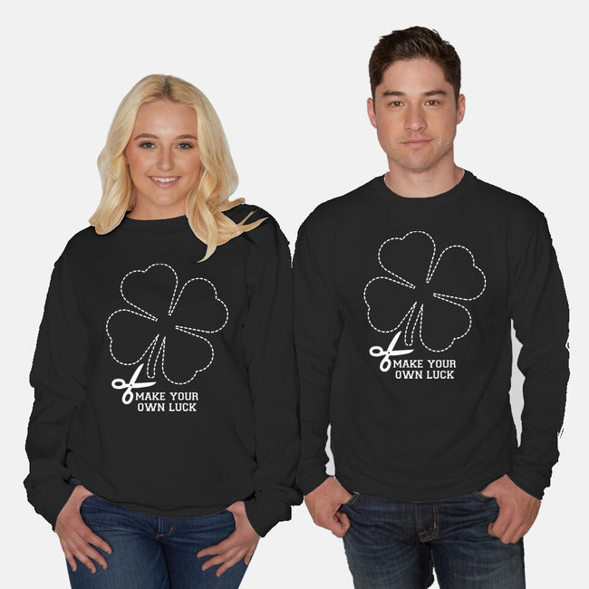 Make Your Own Luck-Unisex-Crew Neck-Sweatshirt-rocketman_art