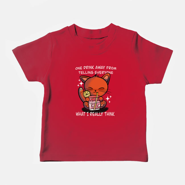 One Drink Away-Baby-Basic-Tee-fanfabio