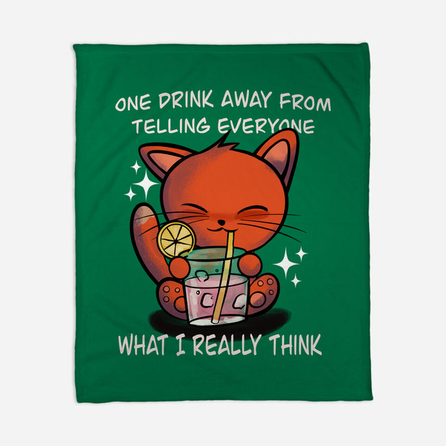 One Drink Away-None-Fleece-Blanket-fanfabio