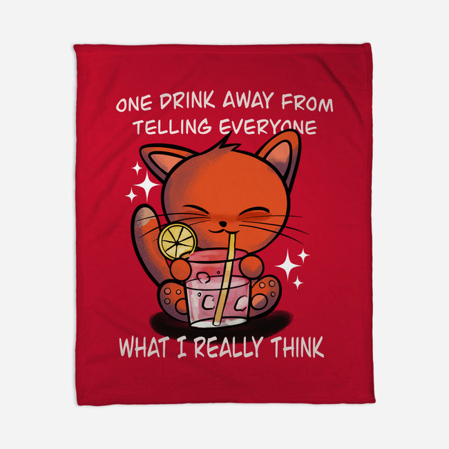 One Drink Away-None-Fleece-Blanket-fanfabio