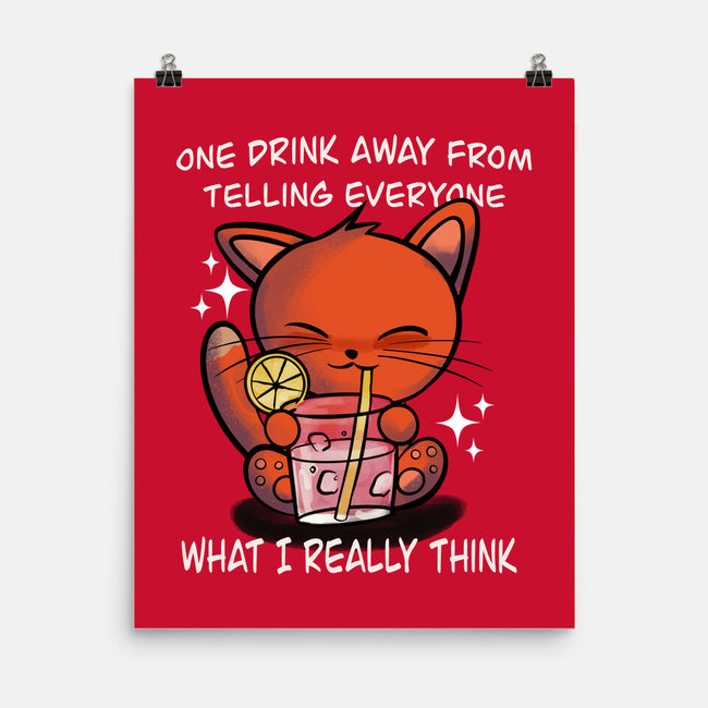 One Drink Away-None-Matte-Poster-fanfabio