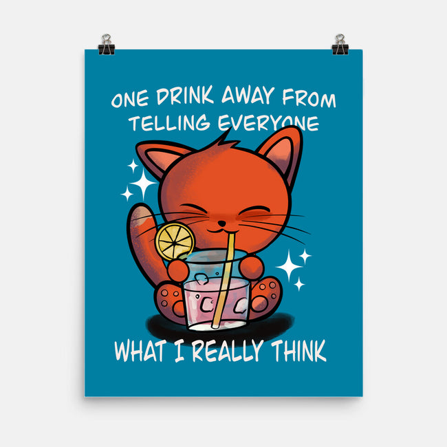 One Drink Away-None-Matte-Poster-fanfabio