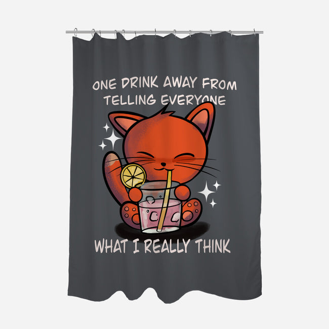 One Drink Away-None-Polyester-Shower Curtain-fanfabio