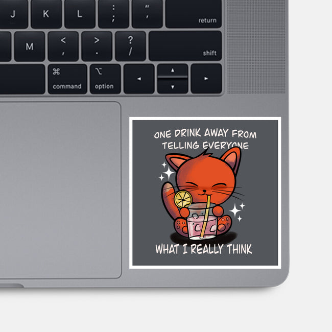 One Drink Away-None-Glossy-Sticker-fanfabio