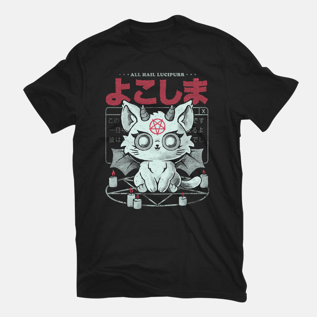 All Hail Lucipurr-Unisex-Basic-Tee-eduely