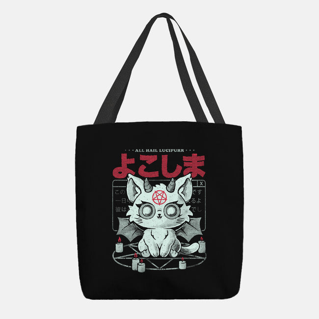 All Hail Lucipurr-None-Basic Tote-Bag-eduely