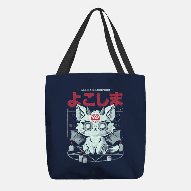 All Hail Lucipurr-None-Basic Tote-Bag-eduely