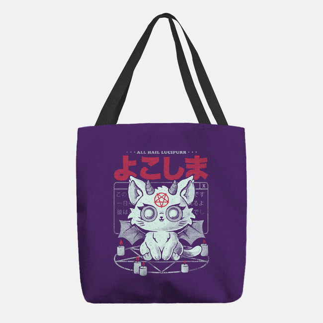 All Hail Lucipurr-None-Basic Tote-Bag-eduely