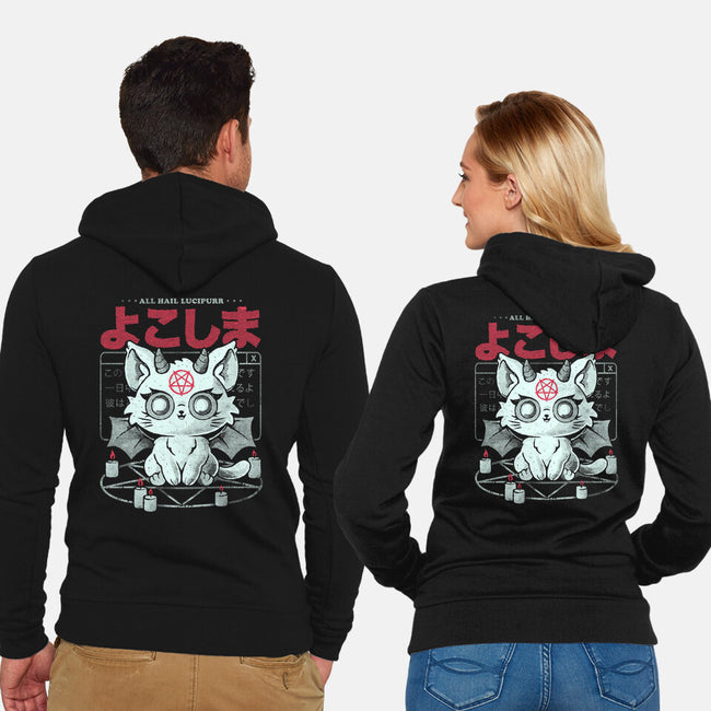 All Hail Lucipurr-Unisex-Zip-Up-Sweatshirt-eduely