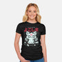 All Hail Lucipurr-Womens-Fitted-Tee-eduely