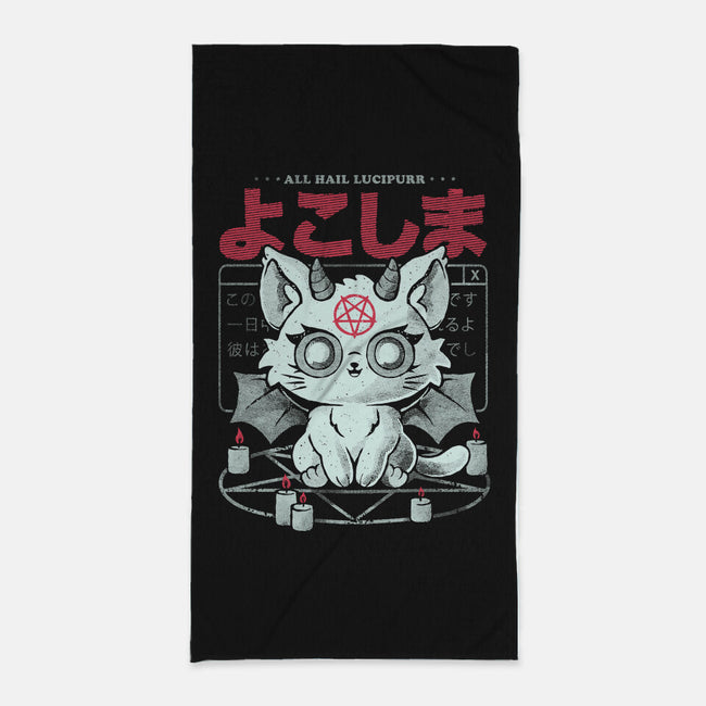 All Hail Lucipurr-None-Beach-Towel-eduely