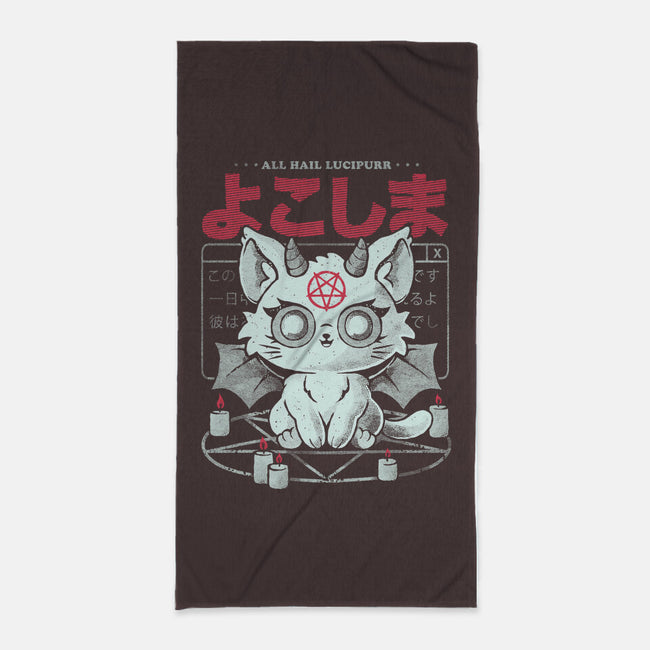 All Hail Lucipurr-None-Beach-Towel-eduely