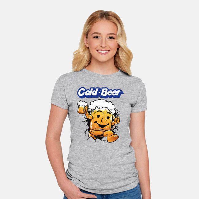 Cold Beer-Womens-Fitted-Tee-joerawks