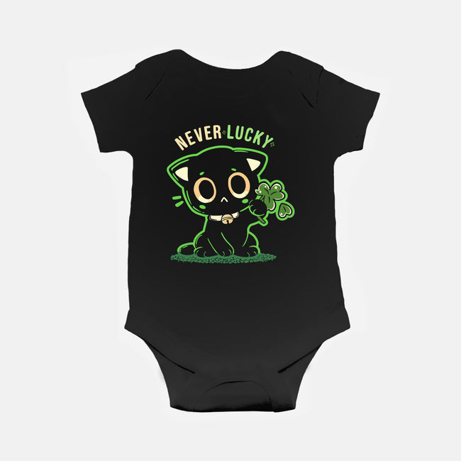 Never Lucky-Baby-Basic-Onesie-TechraNova