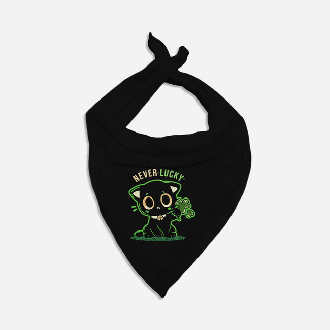 Never Lucky-Dog-Bandana-Pet Collar-TechraNova