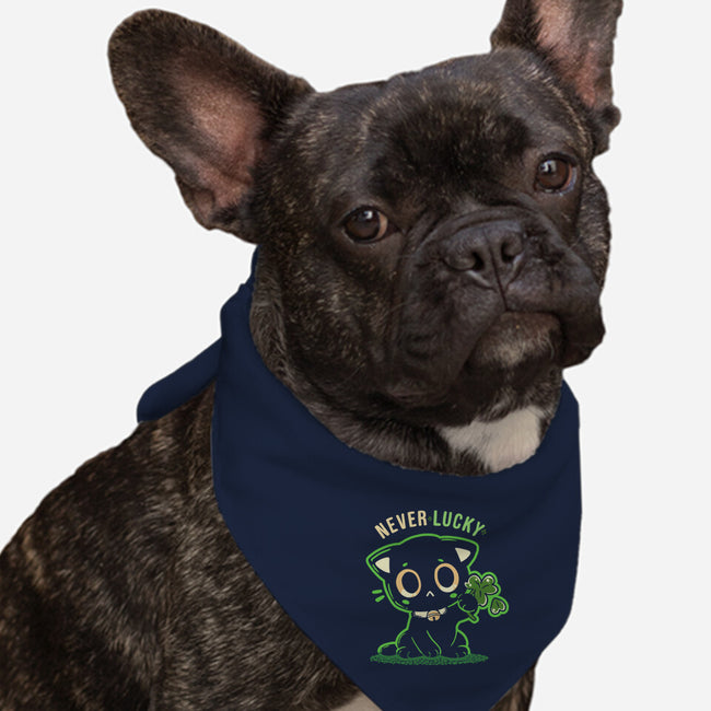 Never Lucky-Dog-Bandana-Pet Collar-TechraNova