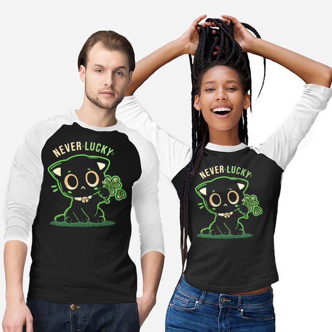 Never Lucky-Unisex-Baseball-Tee-TechraNova