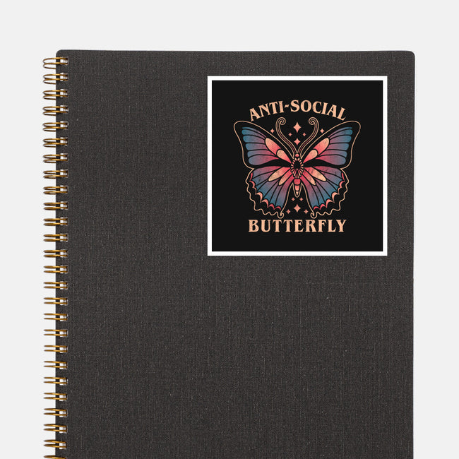 Anti-Social Butterfly-None-Glossy-Sticker-fanfreak1