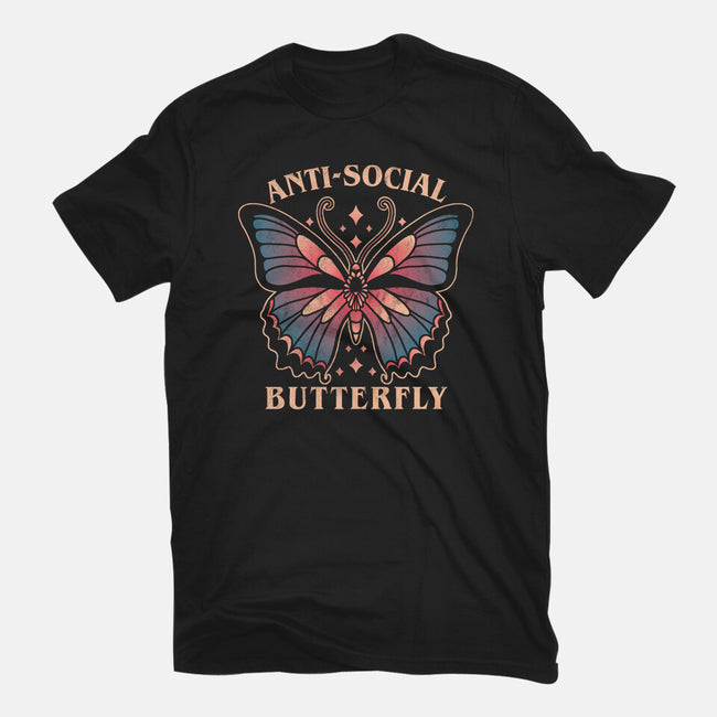 Anti-Social Butterfly-Womens-Fitted-Tee-fanfreak1