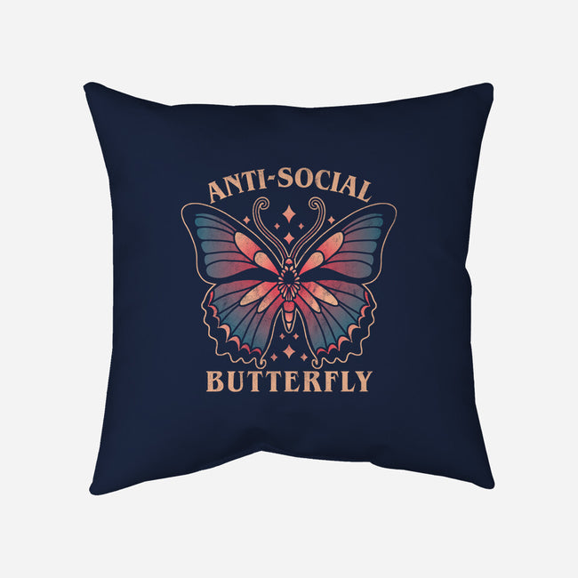 Anti-Social Butterfly-None-Removable Cover-Throw Pillow-fanfreak1