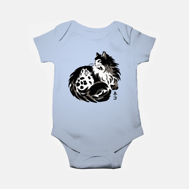 Sumi-e Cats-Baby-Basic-Onesie-fanfreak1