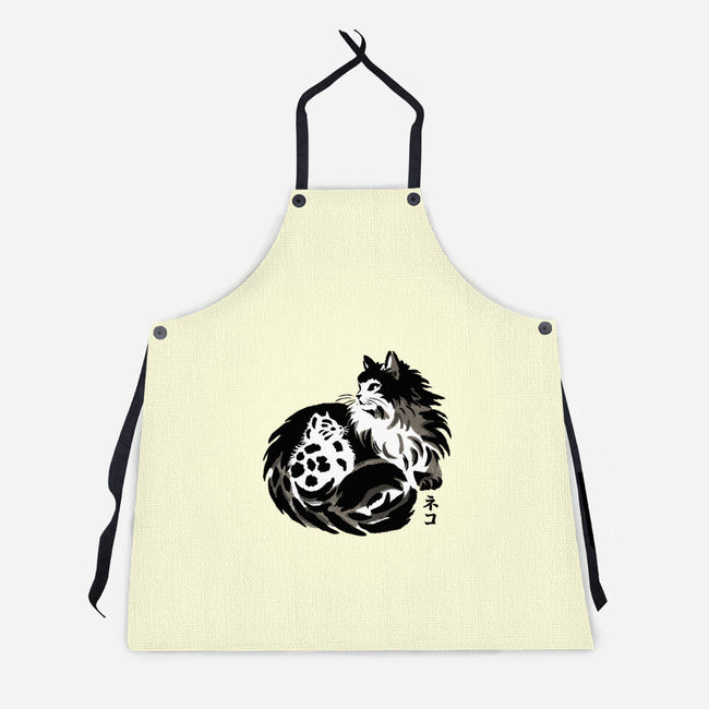 Sumi-e Cats-Unisex-Kitchen-Apron-fanfreak1