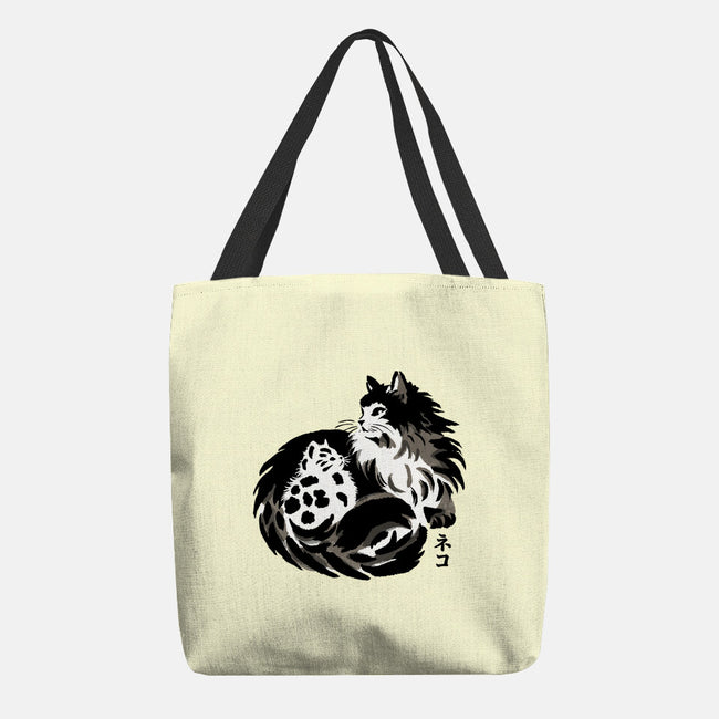 Sumi-e Cats-None-Basic Tote-Bag-fanfreak1