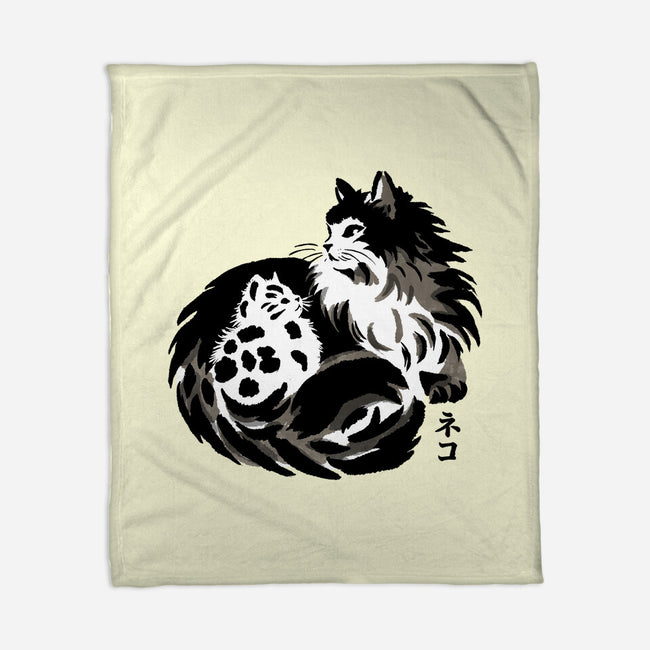 Sumi-e Cats-None-Fleece-Blanket-fanfreak1