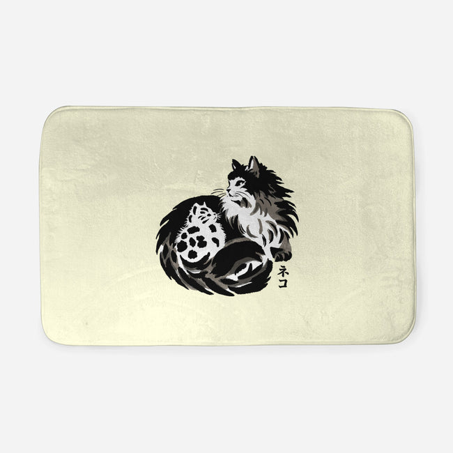 Sumi-e Cats-None-Memory Foam-Bath Mat-fanfreak1