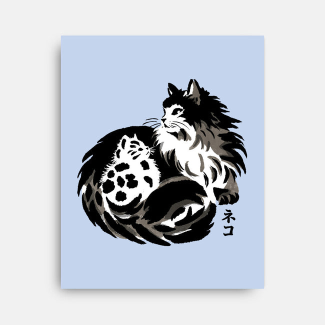 Sumi-e Cats-None-Stretched-Canvas-fanfreak1