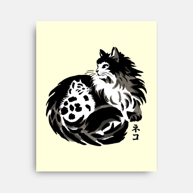 Sumi-e Cats-None-Stretched-Canvas-fanfreak1