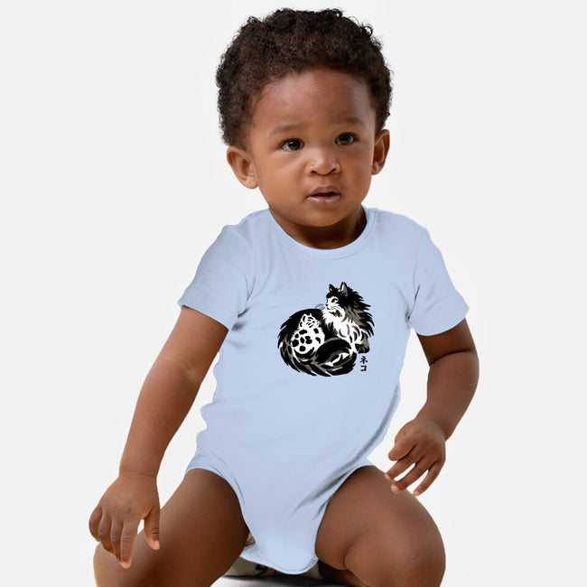 Sumi-e Cats-Baby-Basic-Onesie-fanfreak1