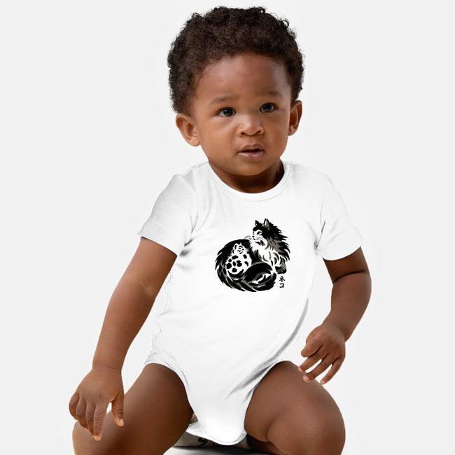 Sumi-e Cats-Baby-Basic-Onesie-fanfreak1