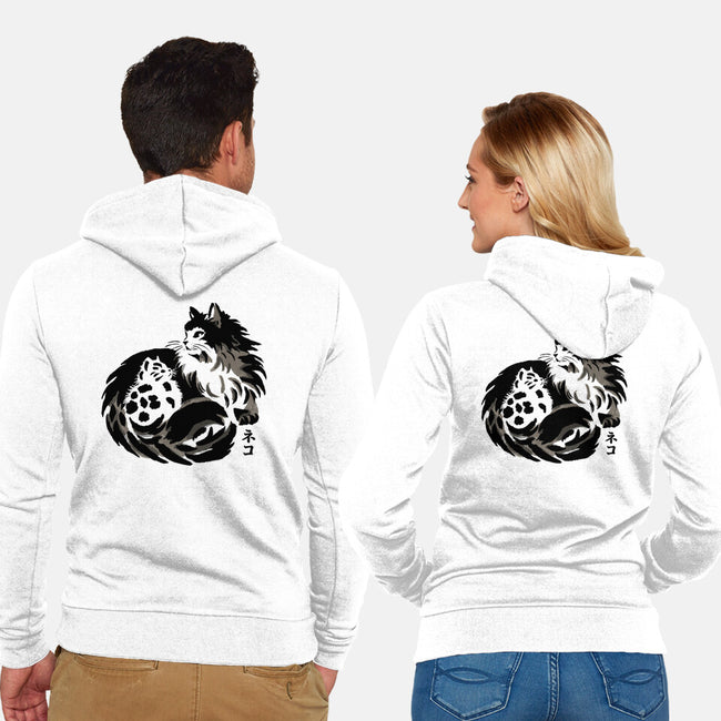 Sumi-e Cats-Unisex-Zip-Up-Sweatshirt-fanfreak1